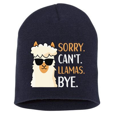 Sorry Can't Alpacas Bye LLama Apparel Short Acrylic Beanie