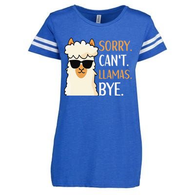 Sorry Can't Alpacas Bye LLama Apparel Enza Ladies Jersey Football T-Shirt