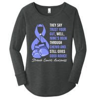 Stomach Cancer Awareness Warrior Periwinkle Ribbon Women's Perfect Tri Tunic Long Sleeve Shirt