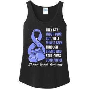 Stomach Cancer Awareness Warrior Periwinkle Ribbon Ladies Essential Tank