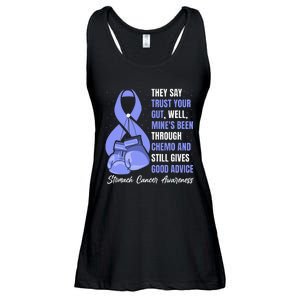 Stomach Cancer Awareness Warrior Periwinkle Ribbon Ladies Essential Flowy Tank