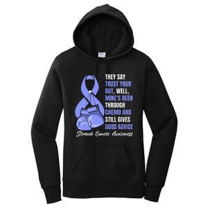 Stomach Cancer Awareness Warrior Periwinkle Ribbon Women's Pullover Hoodie