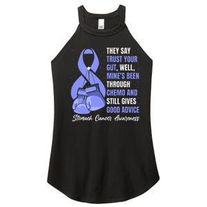 Stomach Cancer Awareness Warrior Periwinkle Ribbon Women's Perfect Tri Rocker Tank