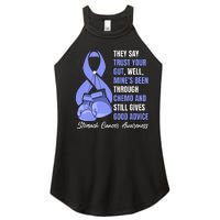 Stomach Cancer Awareness Warrior Periwinkle Ribbon Women's Perfect Tri Rocker Tank