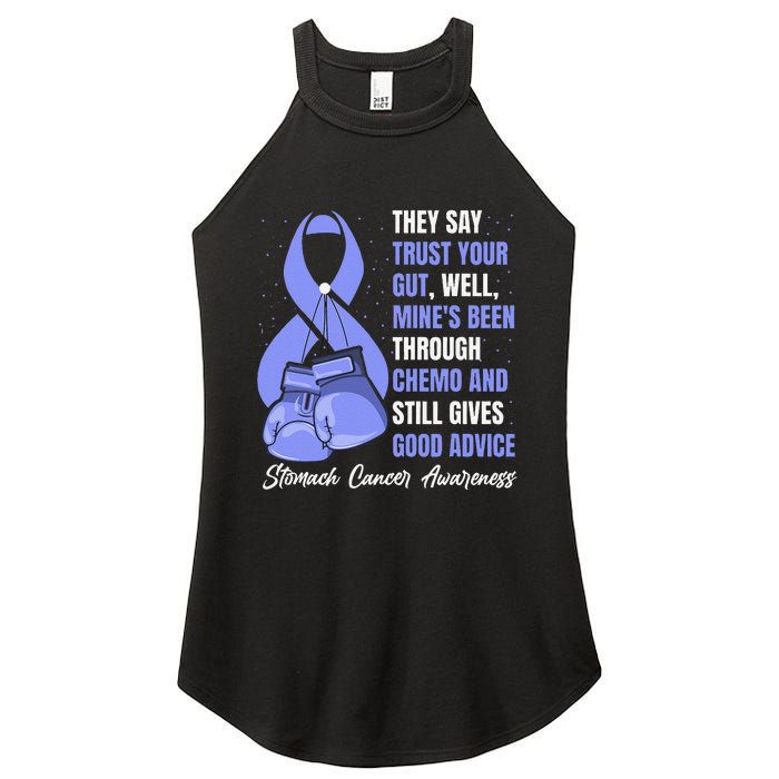 Stomach Cancer Awareness Warrior Periwinkle Ribbon Women's Perfect Tri Rocker Tank