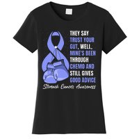 Stomach Cancer Awareness Warrior Periwinkle Ribbon Women's T-Shirt