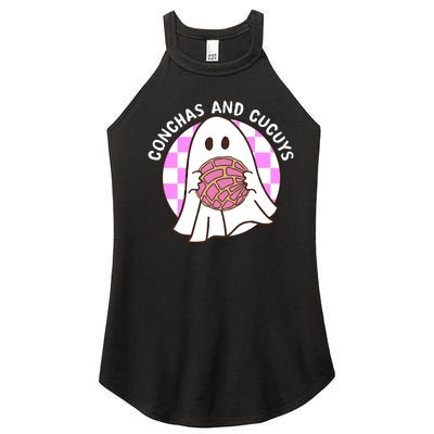 Spooky Conchas And Cucuys Mexican Ghost Halloween Costume Women’s Perfect Tri Rocker Tank