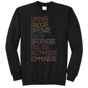 Sped Caffeinate Advocate Laminate Educate Teacher Autism Day Sweatshirt