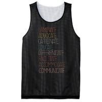 Sped Caffeinate Advocate Laminate Educate Teacher Autism Day Mesh Reversible Basketball Jersey Tank