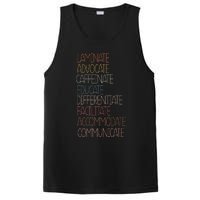 Sped Caffeinate Advocate Laminate Educate Teacher Autism Day PosiCharge Competitor Tank