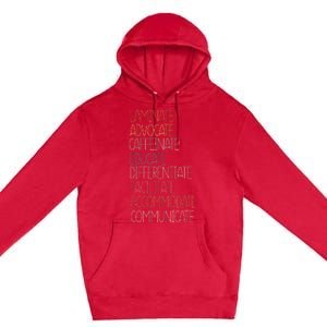 Sped Caffeinate Advocate Laminate Educate Teacher Autism Day Premium Pullover Hoodie