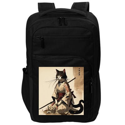 Samurai Cat Artwork Japanese Impact Tech Backpack