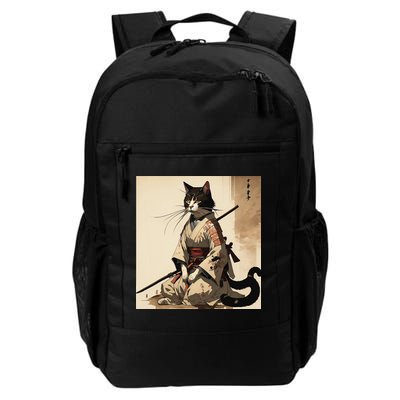 Samurai Cat Artwork Japanese Backpack