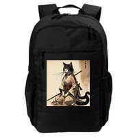 Samurai Cat Artwork Japanese Backpack
