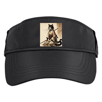 Samurai Cat Artwork Japanese Adult Drive Performance Visor