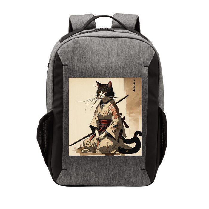 Samurai Cat Artwork Japanese Vector Backpack
