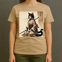 Samurai Cat Artwork Japanese T-Shirt
