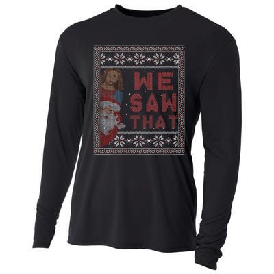 Santa Claus And Jesus Christ We Saw That For Christmas Cooling Performance Long Sleeve Crew