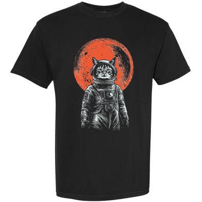 Space Cat Astronaut Cat Good Luck Cat Vintage Garment-Dyed Heavyweight T-Shirt