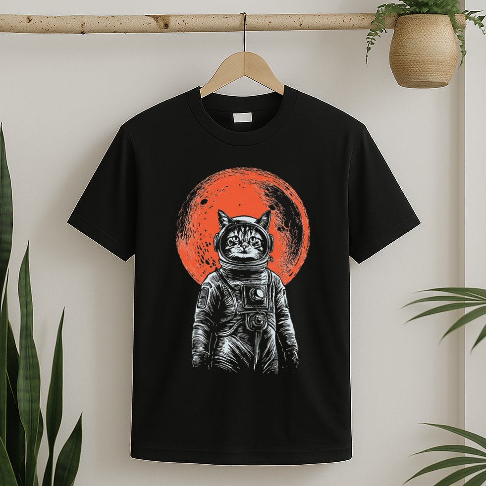 Space Cat Astronaut Cat Good Luck Cat Vintage T-Shirt