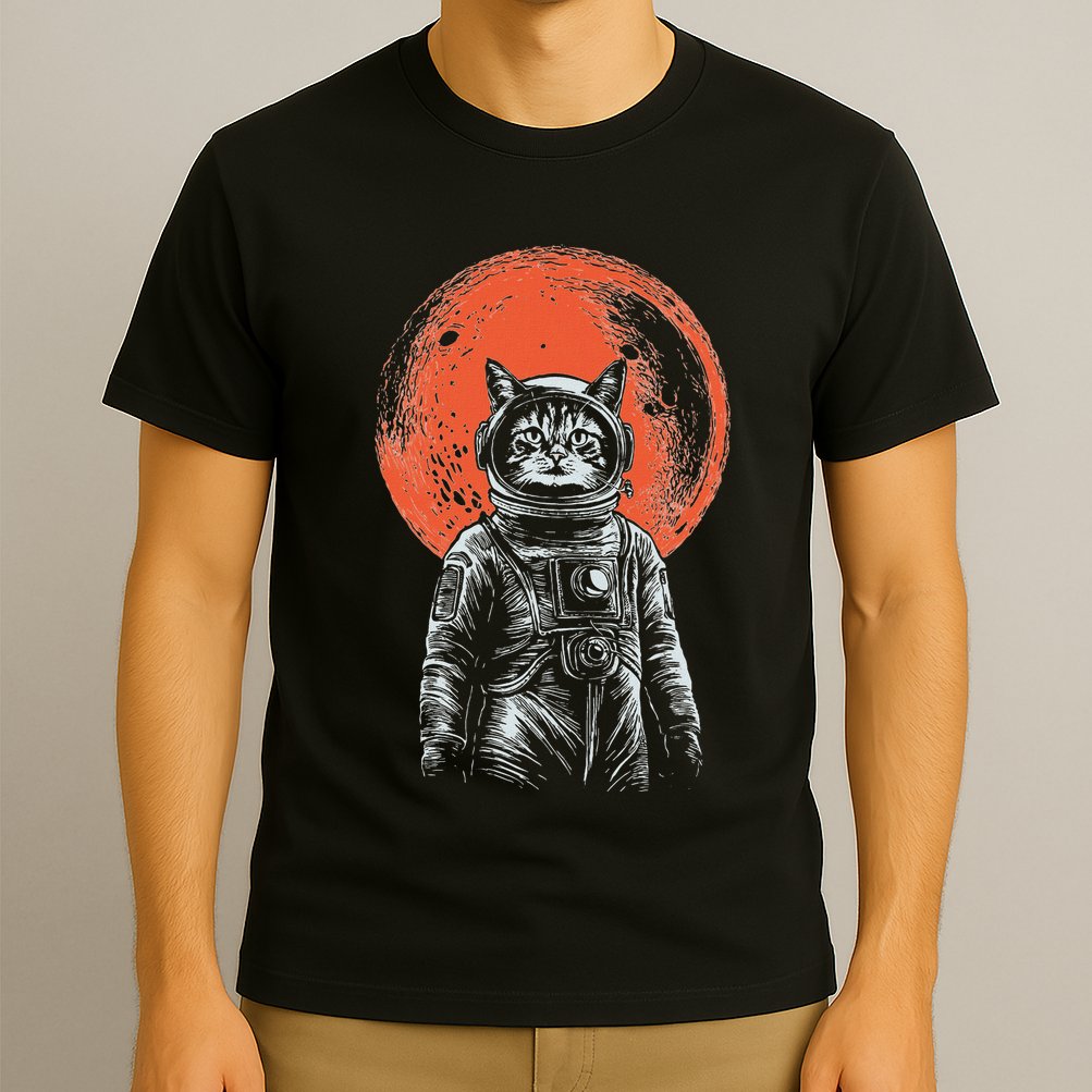 Space Cat Astronaut Cat Good Luck Cat Vintage T-Shirt