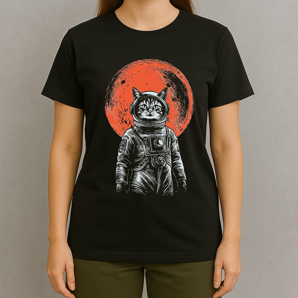Space Cat Astronaut Cat Good Luck Cat Vintage T-Shirt