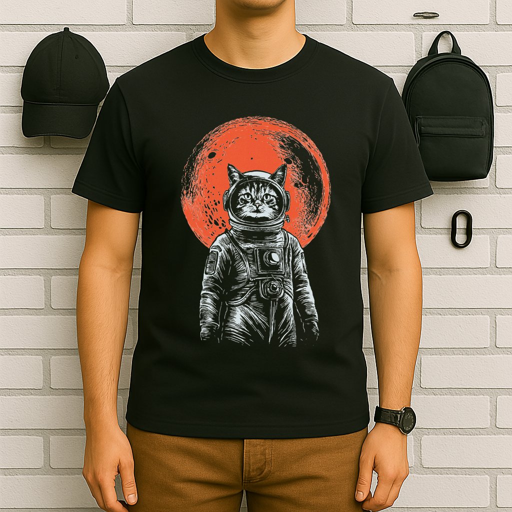 Space Cat Astronaut Cat Good Luck Cat Vintage T-Shirt