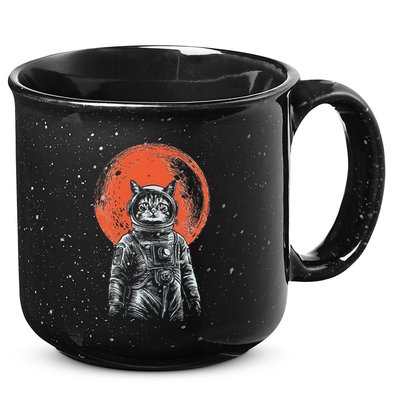Space Cat Astronaut Cat Good Luck Cat Vintage 15oz Campfire Ceramic Mug