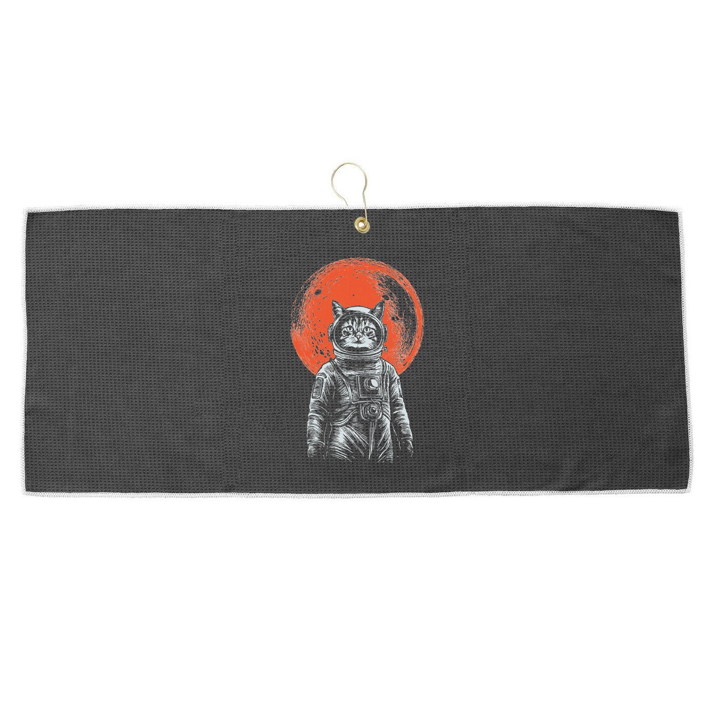 Space Cat Astronaut Cat Good Luck Cat Vintage Large Microfiber Waffle Golf Towel