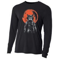 Space Cat Astronaut Cat Good Luck Cat Vintage Cooling Performance Long Sleeve Crew