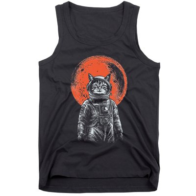 Space Cat Astronaut Cat Good Luck Cat Vintage Tank Top