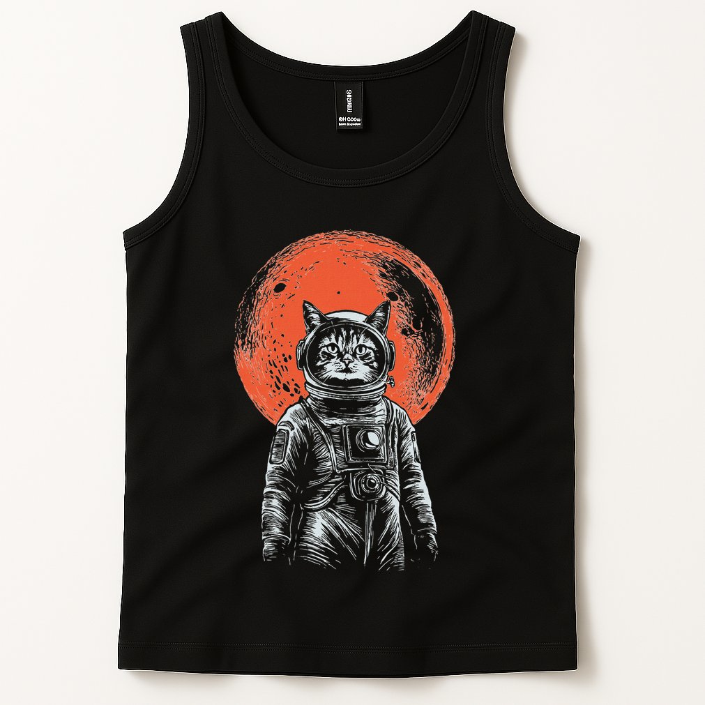 Space Cat Astronaut Cat Good Luck Cat Vintage Tank Top