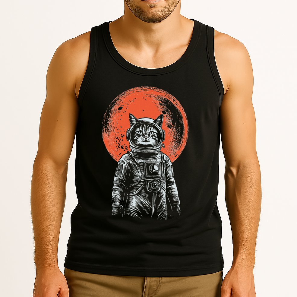 Space Cat Astronaut Cat Good Luck Cat Vintage Tank Top