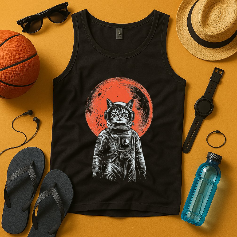 Space Cat Astronaut Cat Good Luck Cat Vintage Tank Top