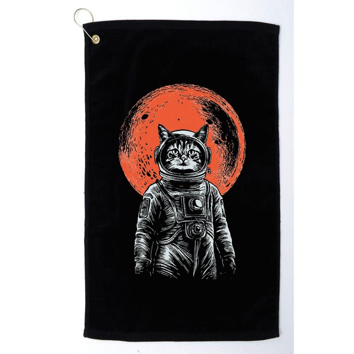 Space Cat Astronaut Cat Good Luck Cat Vintage Golf Towel
