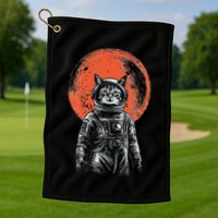 Space Cat Astronaut Cat Good Luck Cat Vintage Golf Towel