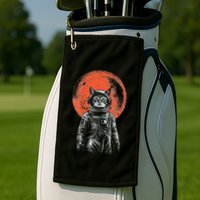 Space Cat Astronaut Cat Good Luck Cat Vintage Golf Towel