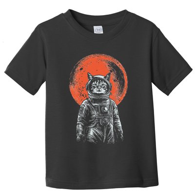 Space Cat Astronaut Cat Good Luck Cat Vintage Toddler T-Shirt
