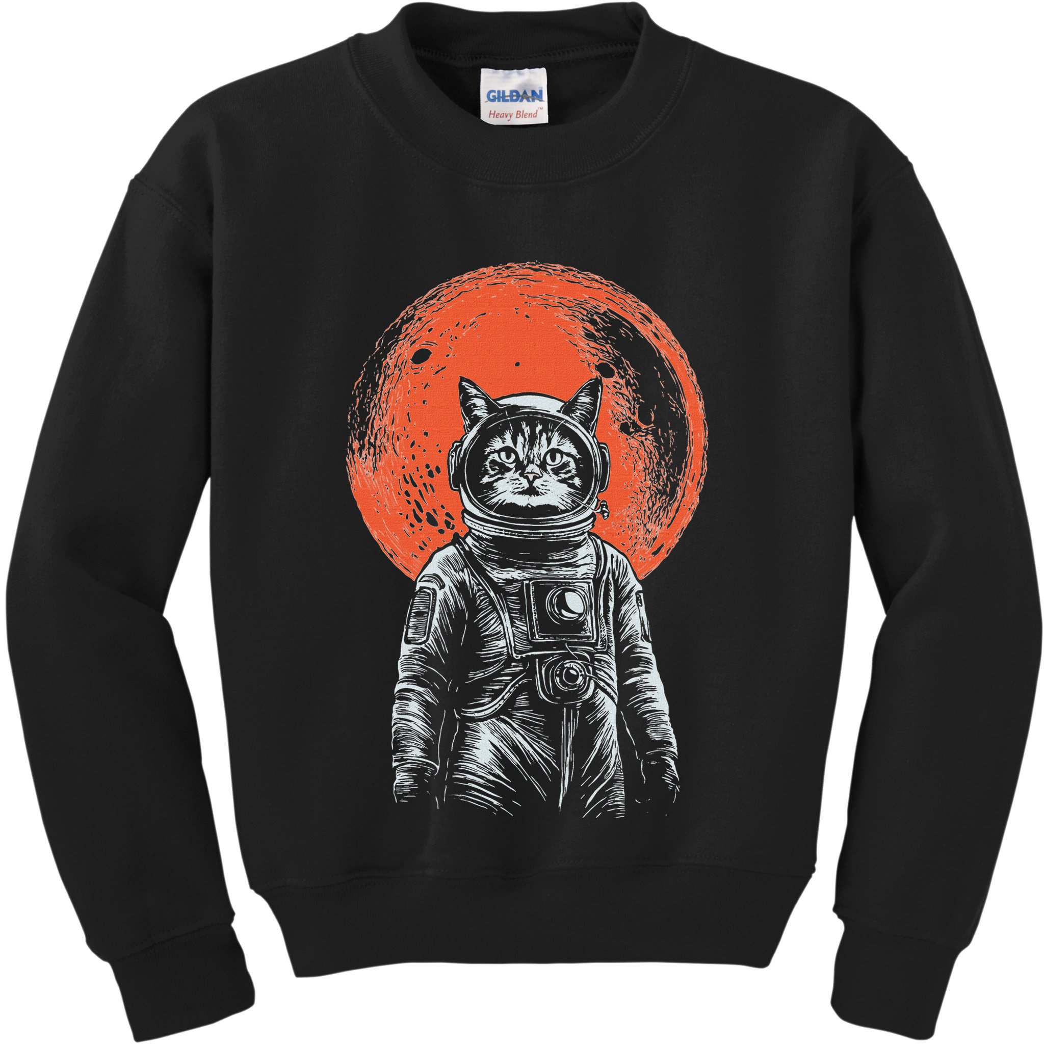 Space Cat Astronaut Cat Good Luck Cat Vintage Kids Sweatshirt