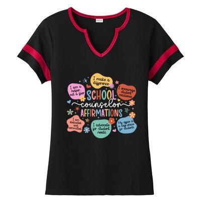 School Counselor Affirmations School Counseling Ladies Halftime Notch Neck Tee