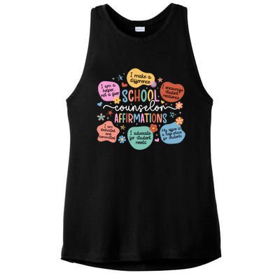 School Counselor Affirmations School Counseling Ladies PosiCharge Tri-Blend Wicking Tank