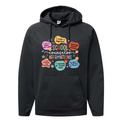 School Counselor Affirmations School Counseling Performance Fleece Hoodie