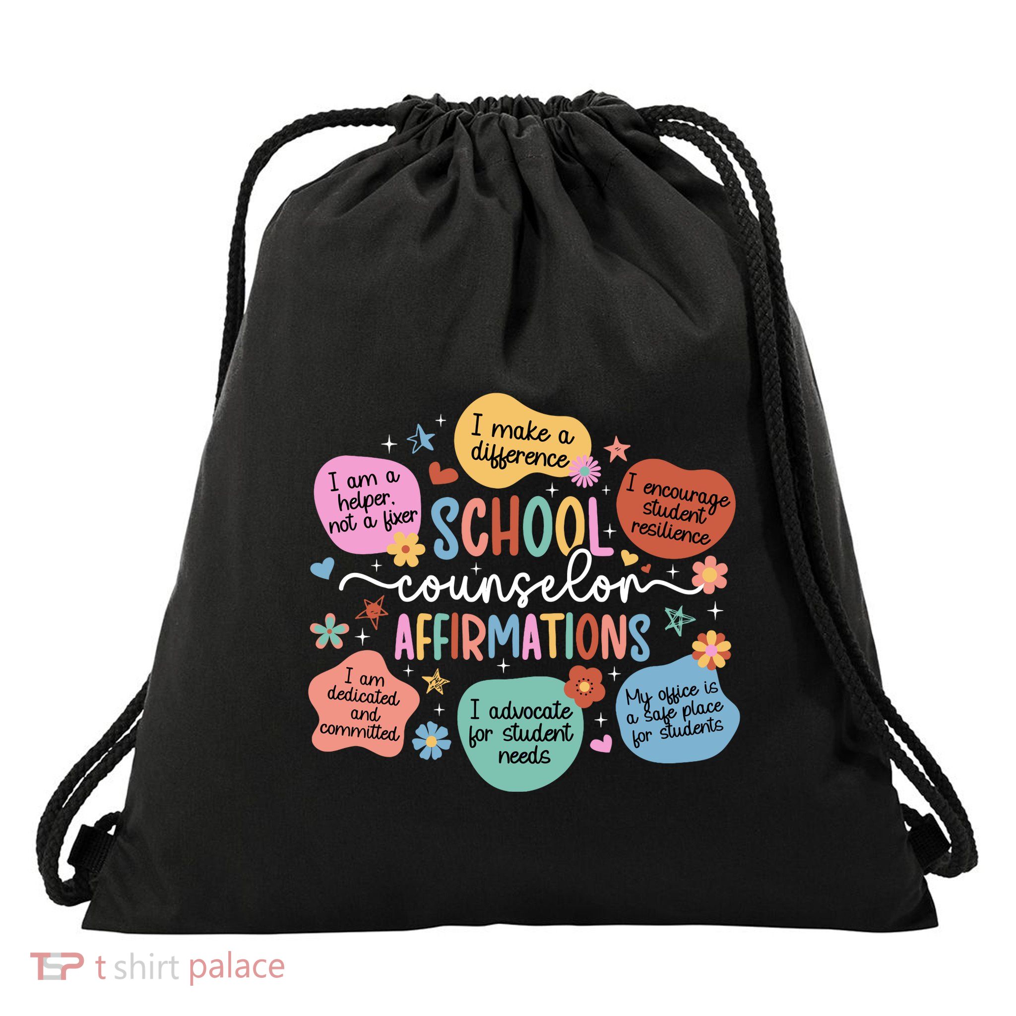 School Counselor Affirmations School Counseling Drawstring Bag