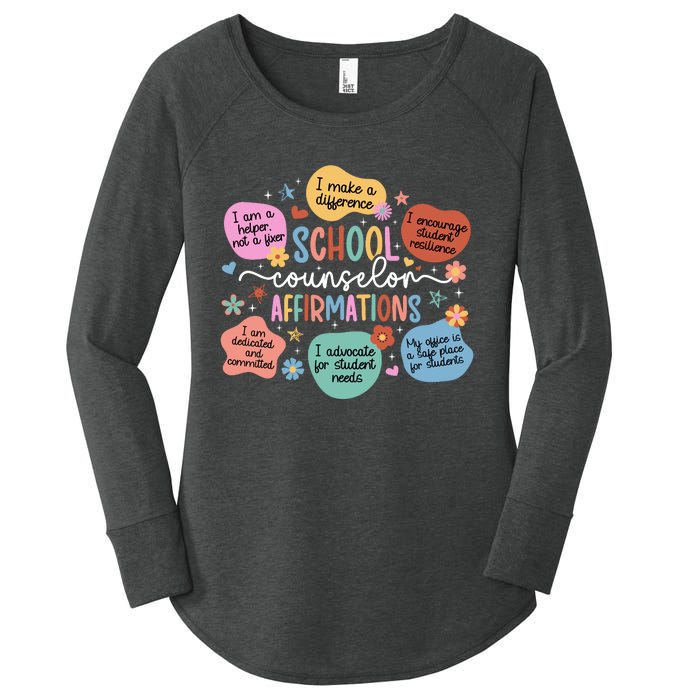 School Counselor Affirmations School Counseling Women's Perfect Tri Tunic Long Sleeve Shirt