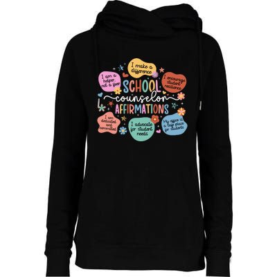 School Counselor Affirmations School Counseling Womens Funnel Neck Pullover Hood