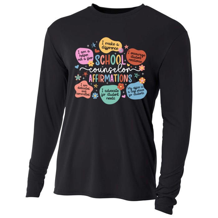 School Counselor Affirmations School Counseling Cooling Performance Long Sleeve Crew