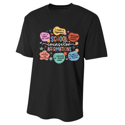 School Counselor Affirmations School Counseling Performance Sprint T-Shirt