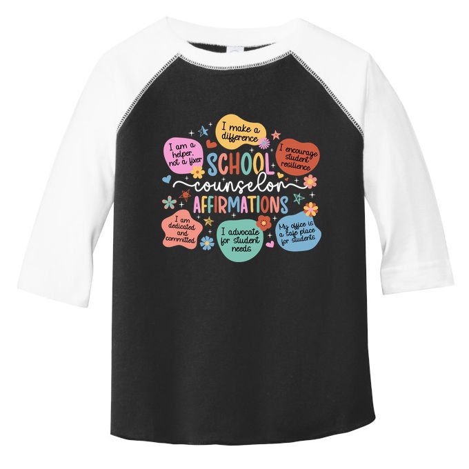 School Counselor Affirmations School Counseling Toddler Fine Jersey T-Shirt