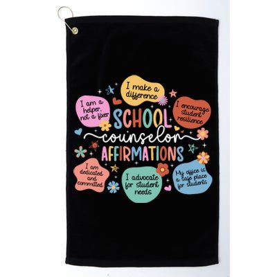 School Counselor Affirmations School Counseling Platinum Collection Golf Towel