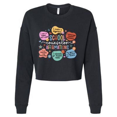 School Counselor Affirmations School Counseling Cropped Pullover Crew